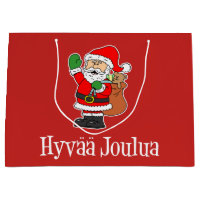 Hyvaa Joulua Finnish Christmas Santa (RED)