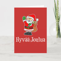 Hyvaa Joulua Finnish Merry Christmas Santa