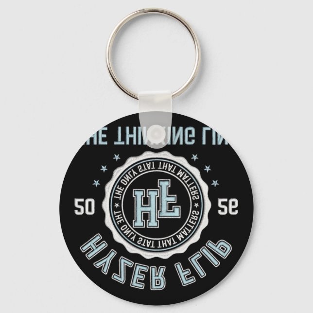 Hyzer Flip Thinking Line Disc Golf Crest  Keychain (Front)