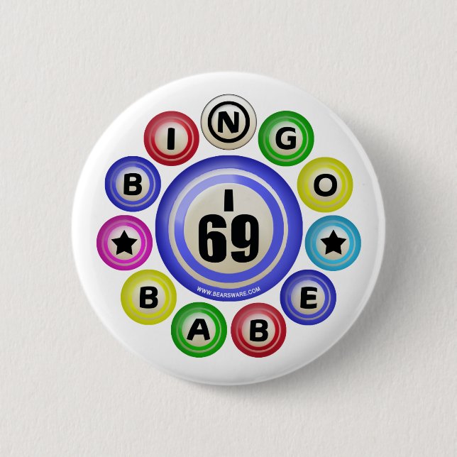 I69 Bingo Babe 2 Inch Round Button (Front)