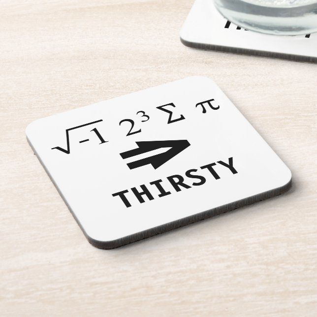 i8 sum Pi - I Ate Some Pie Implies Thirsty Coaster (Left Side)