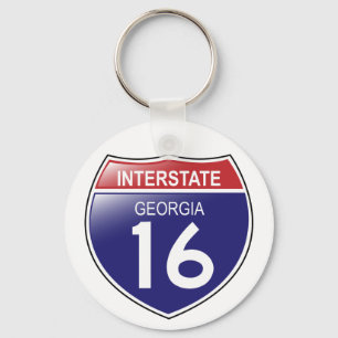 I-16 Georgia Keychain