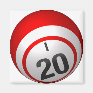 I 20 bingo ball magnet