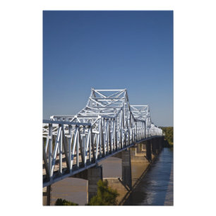I-20 Highway bridge across Mississippi River, Photo Print
