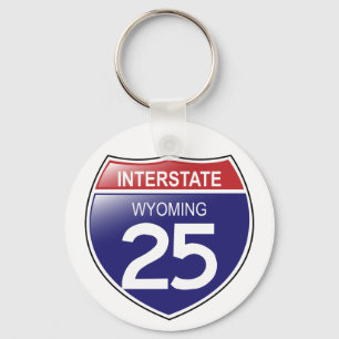 I-25 Wyoming Keychain