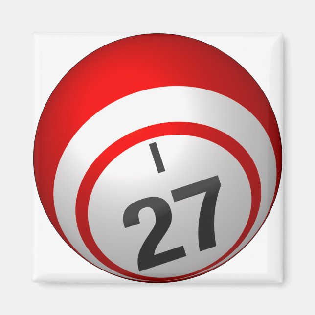 I 27 bingo ball magnet (Front)