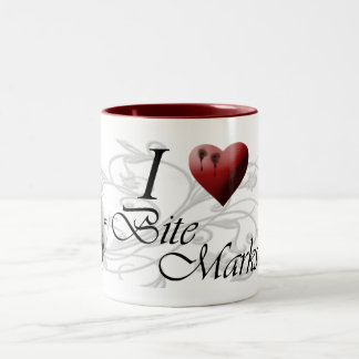 I <3 Bite Marks Two-Tone Coffee Mug