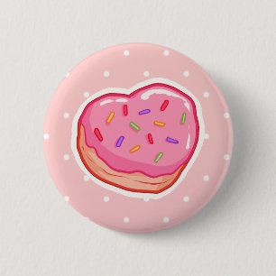 I <3 Doughnut 2 Inch Round Button