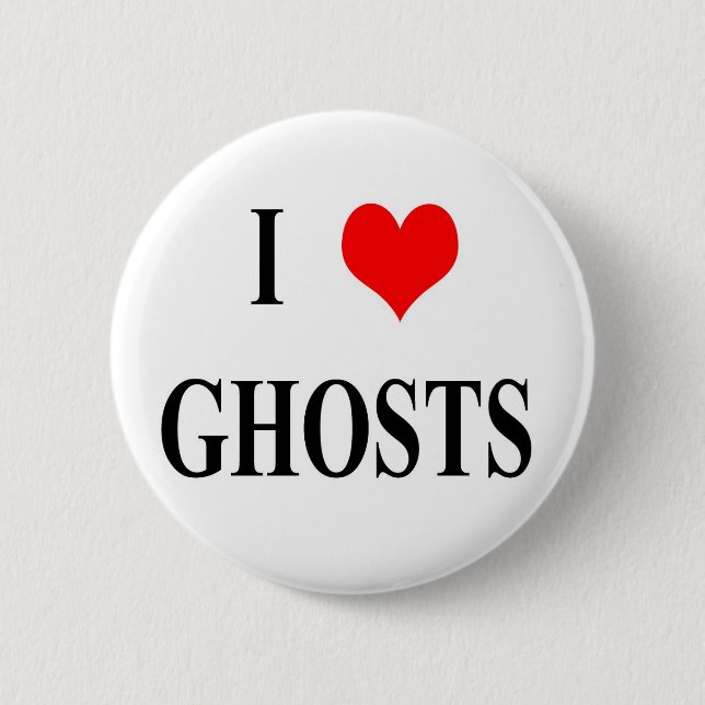 I <3 Ghosts 2 Inch Round Button (Front)