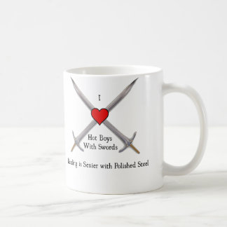I <3 Hot Boys With Swords Coffee Mug