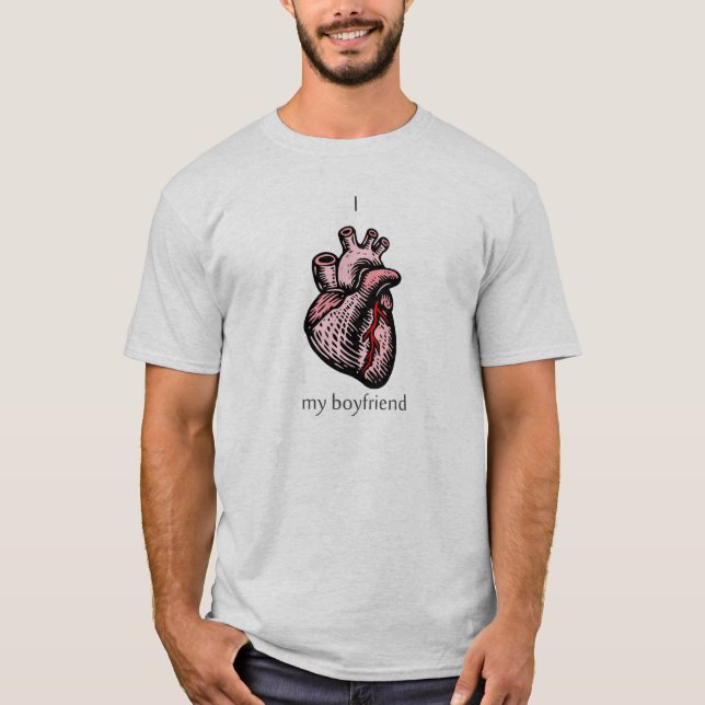 I <3 my boyfriend T-Shirt (Front)