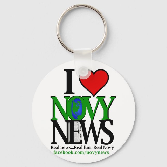 I <3 Novy News Keychain (Front)
