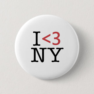 I <3 NY 2 INCH ROUND BUTTON