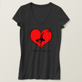 I <3 Pole V-Neck Ladies Tee