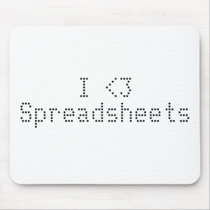 I <3 Spreadsheets Mouse Pad