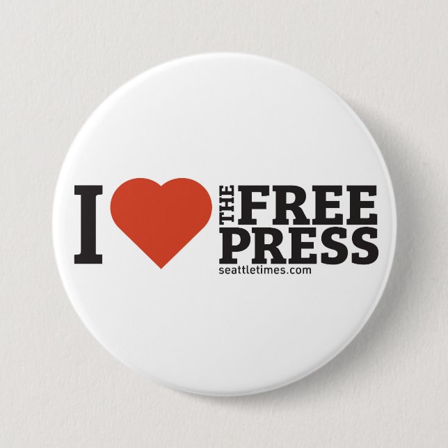 I <3 the Free Press 3" button (Front)