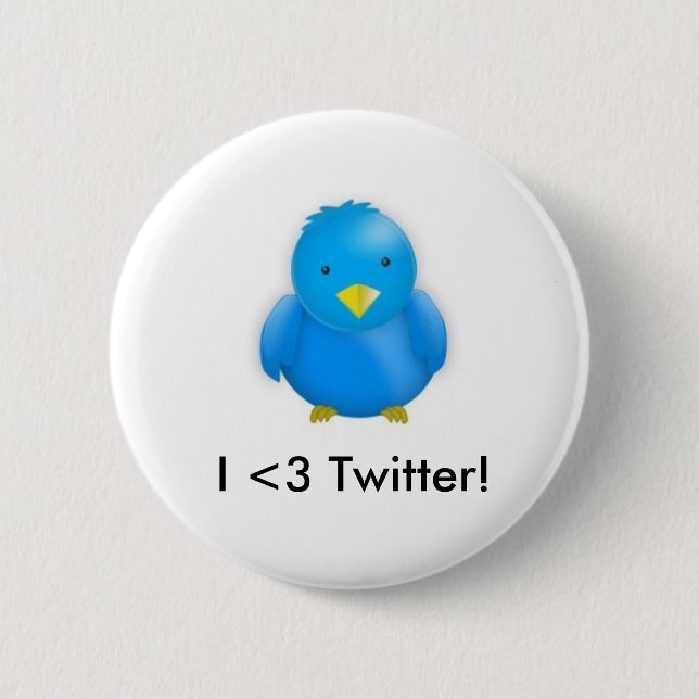 I <3 Twitter!_Button 2 Inch Round Button (Front)