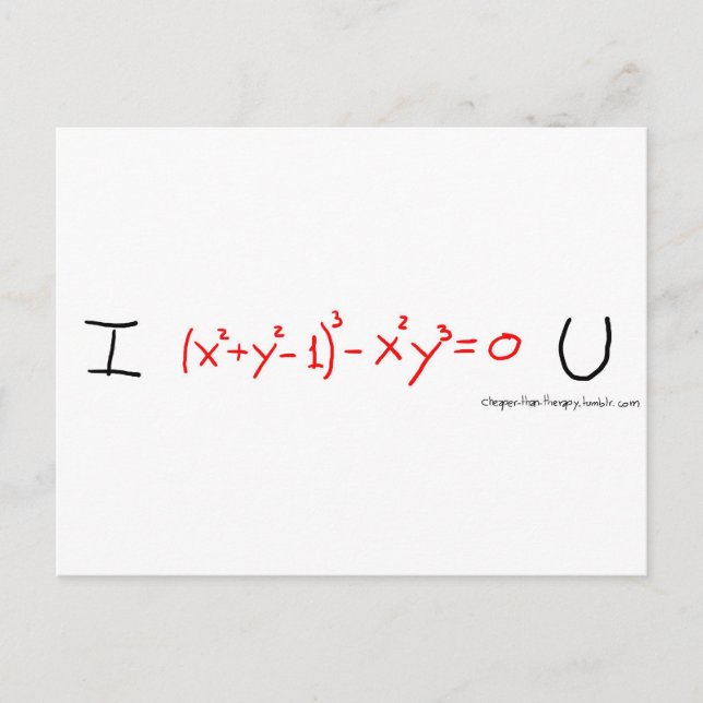 I <3 U POSTCARD (Front)