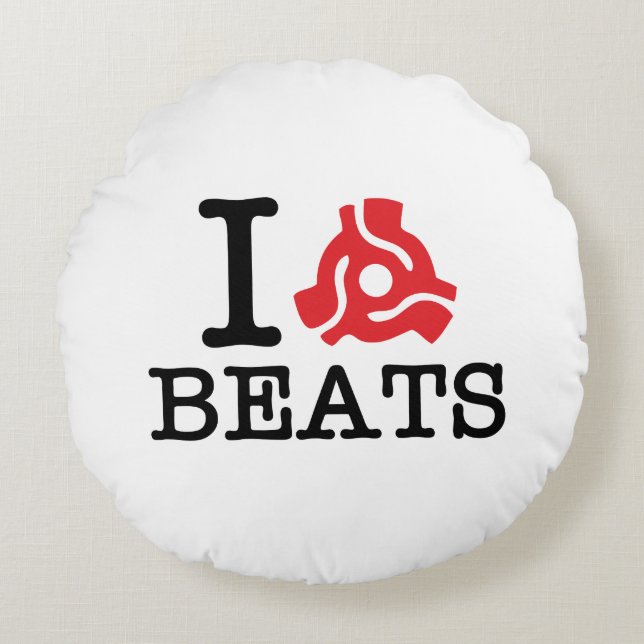 I 45 Adapter Beats Round Pillow (Front)