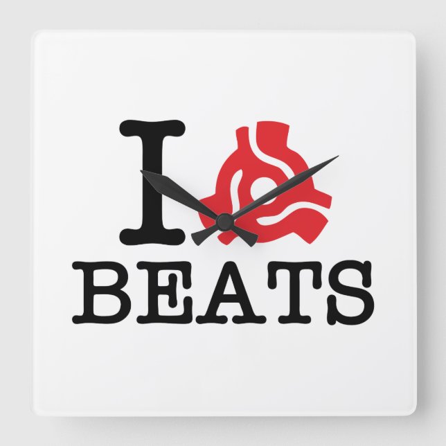 I 45 Adapter Beats Square Wall Clock (Front)