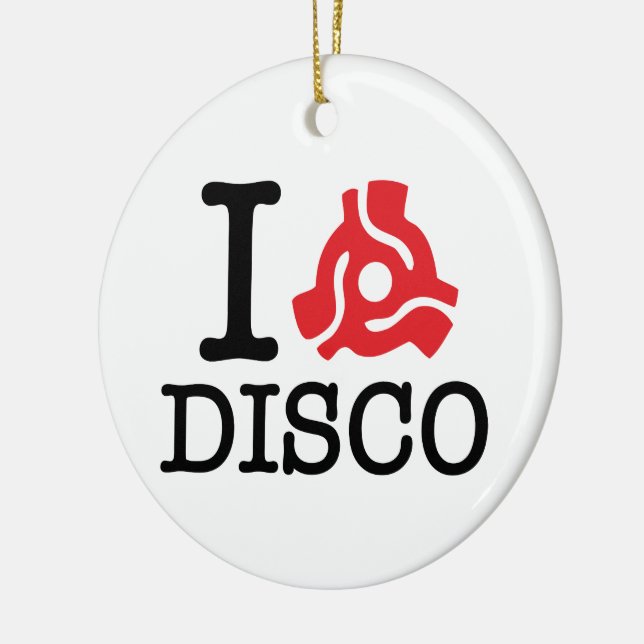 I 45 Adapter Disco Ceramic Ornament (Left)