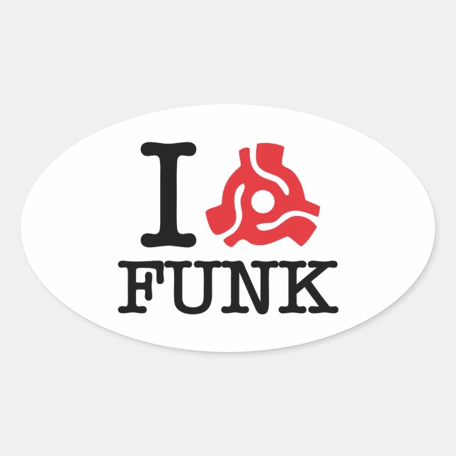 I 45 Adapter Funk Oval Sticker (Front)