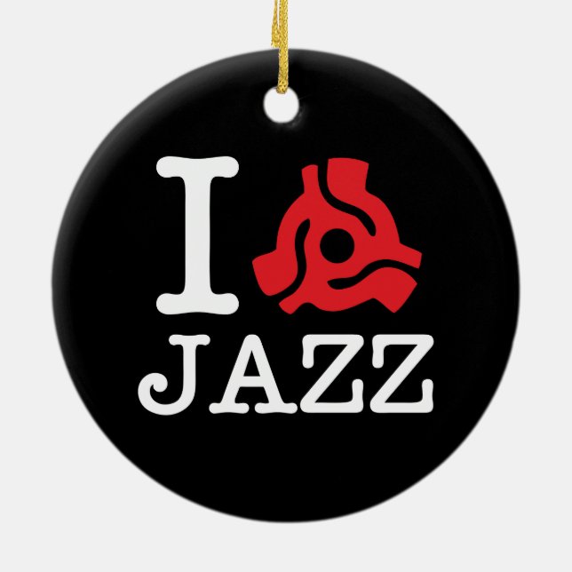I 45 Adapter Jazz Ceramic Ornament (Back)