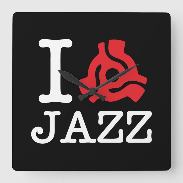 I 45 Adapter Jazz Square Wall Clock (Front)