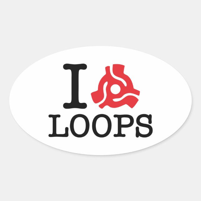 I 45 Adapter Loops Oval Sticker (Front)