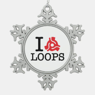 I 45 Adapter Loops Snowflake Pewter Christmas Ornament