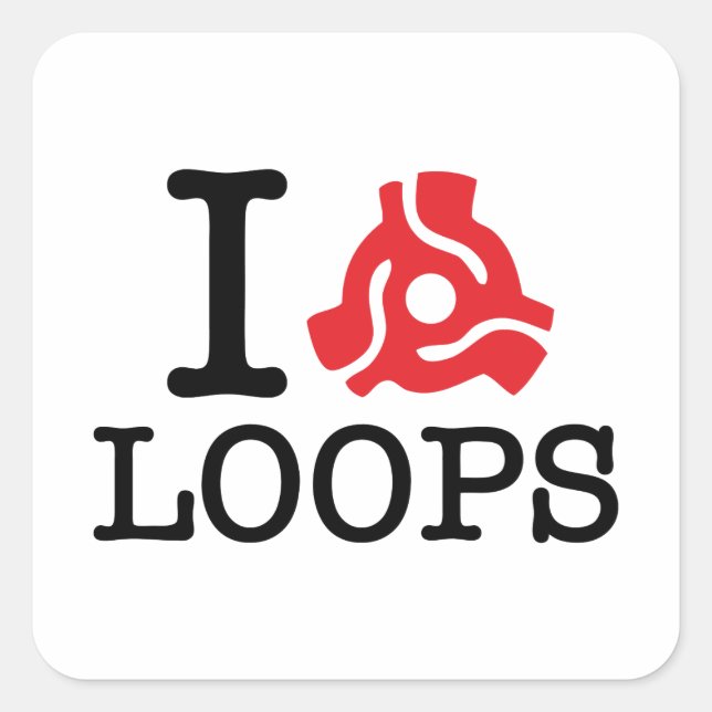 I 45 Adapter Loops Square Sticker (Front)