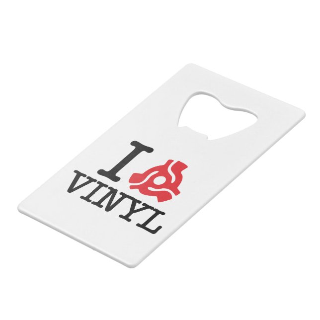 I 45 Adapter Vinyl Credit Card Bottle Opener (Front Angled)