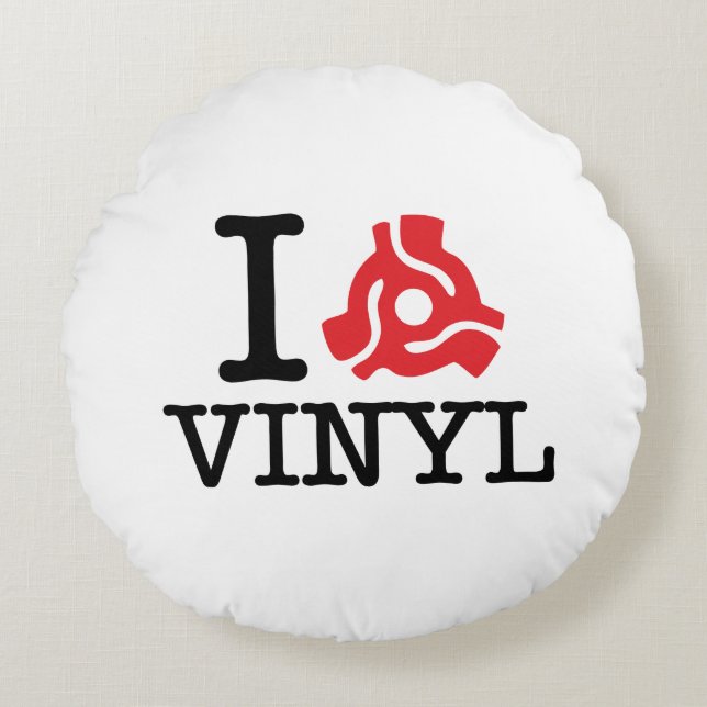 I 45 Adapter Vinyl Round Pillow (Front)