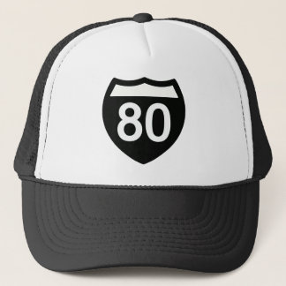 I-80 Highway sign Trucker hat design