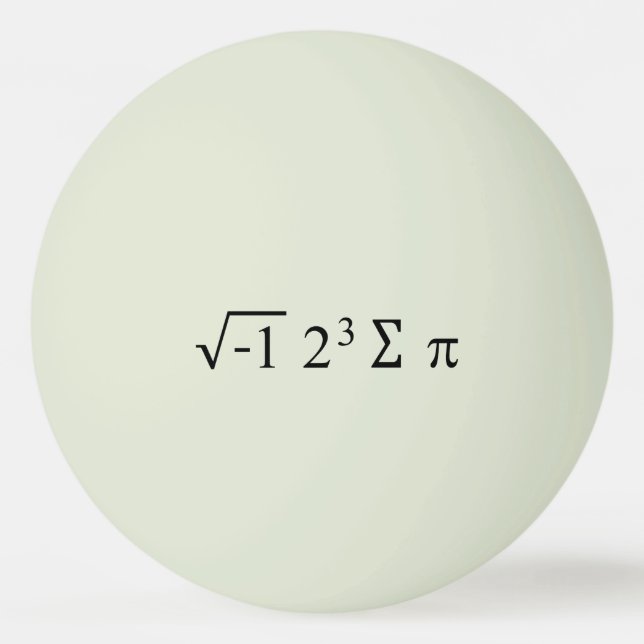 i 8 sum pi Funny Math Equation Pi Day Ping Pong Ball (Front)