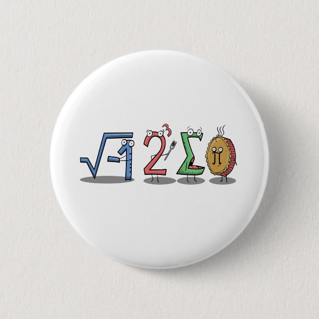 i 8 sum pi (I Ate Some Pie) Math Pin (Front)