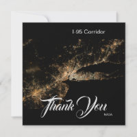 I-95 Lighted Corridor at Night, NASA ISS Photo