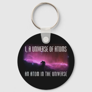I, a Universe of Atoms.  An Atom in the Universe Keychain