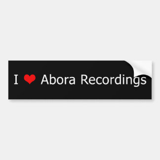 I ♥ Abora Recordings Bumper Sticker Black 1