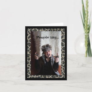 I act like I don't care Folded Greeting Card