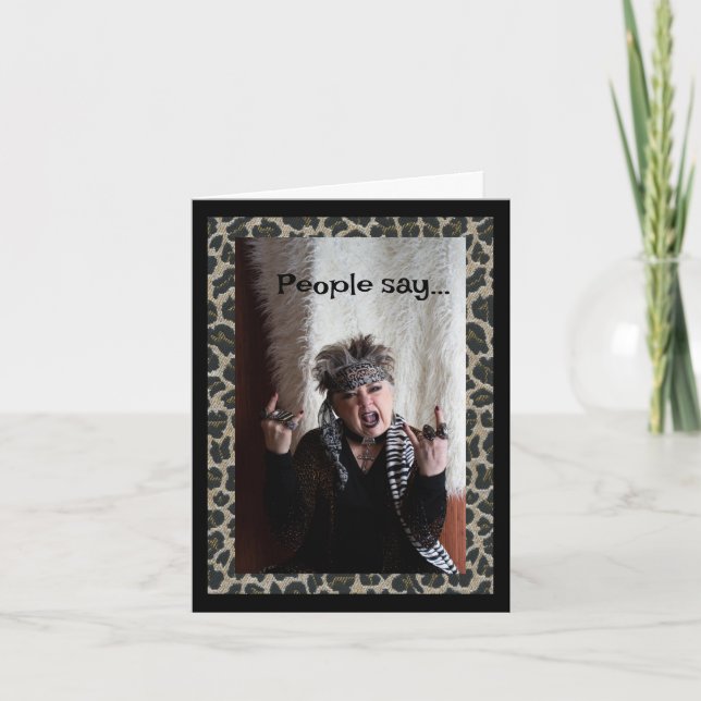 I act like I don't care Folded Greeting Card (Front)