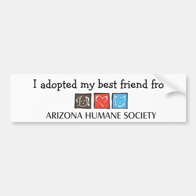 I Adopted My Best Friend Bumper Sticker (Front)