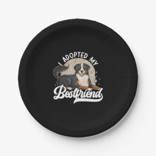 I Adopted My Bestfriend Animal Rights Dog Rescue Paper Plate