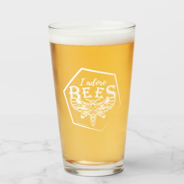 I adore bees glass (Front Filled)