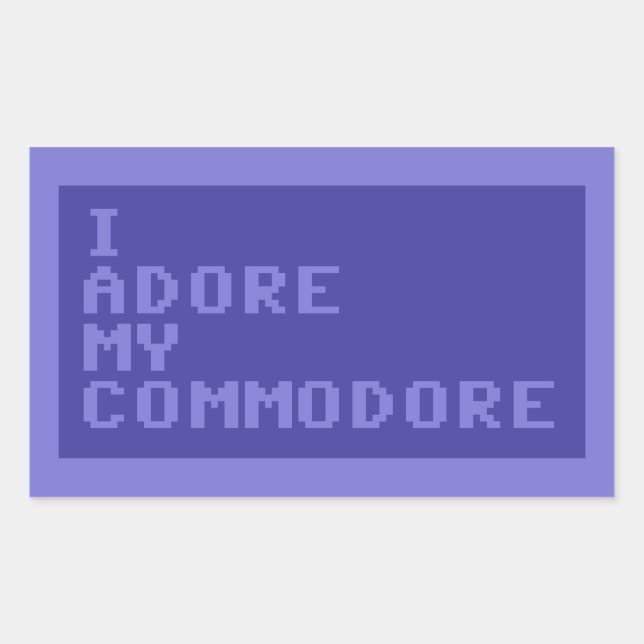 I Adore My Commodore (C64 version) Sticker (Front)