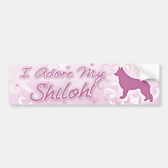 I Adore my Shiloh Shepherd Bumper Sticker (Front)