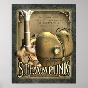 I affiche de coutume de Steampunk de coeur