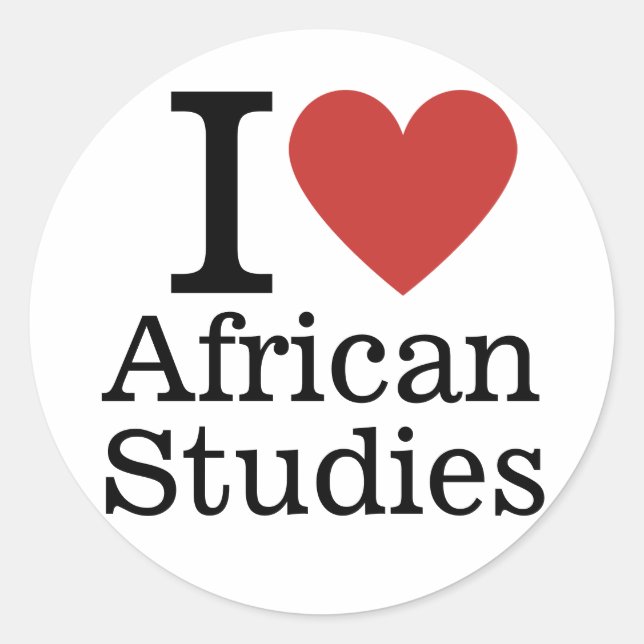 I ❤️ African Studies for Students/Faculty CUSTOM Classic Round Sticker (Front)