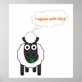 I Agree With Nick ~ Political U.K General Election Poster