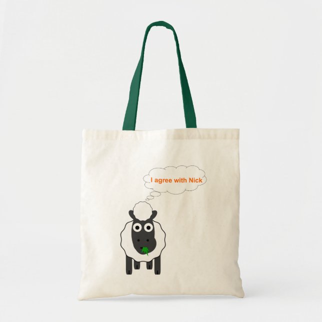 I Agree With Nick ~ Political U.K General Election Tote Bag (Front)